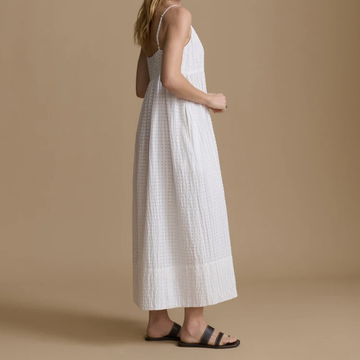 Vestido maxi tirantes escote en V texturado
